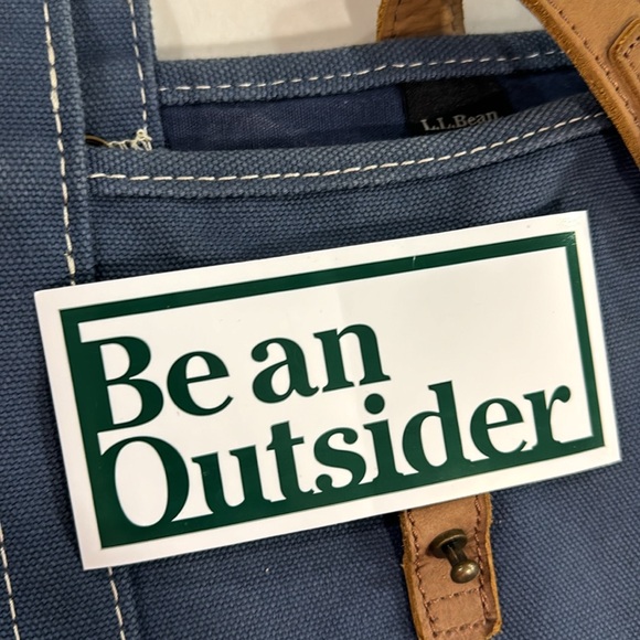 L. L. Bean canvas/denim leather tote bag Maine - Picture 12 of 12